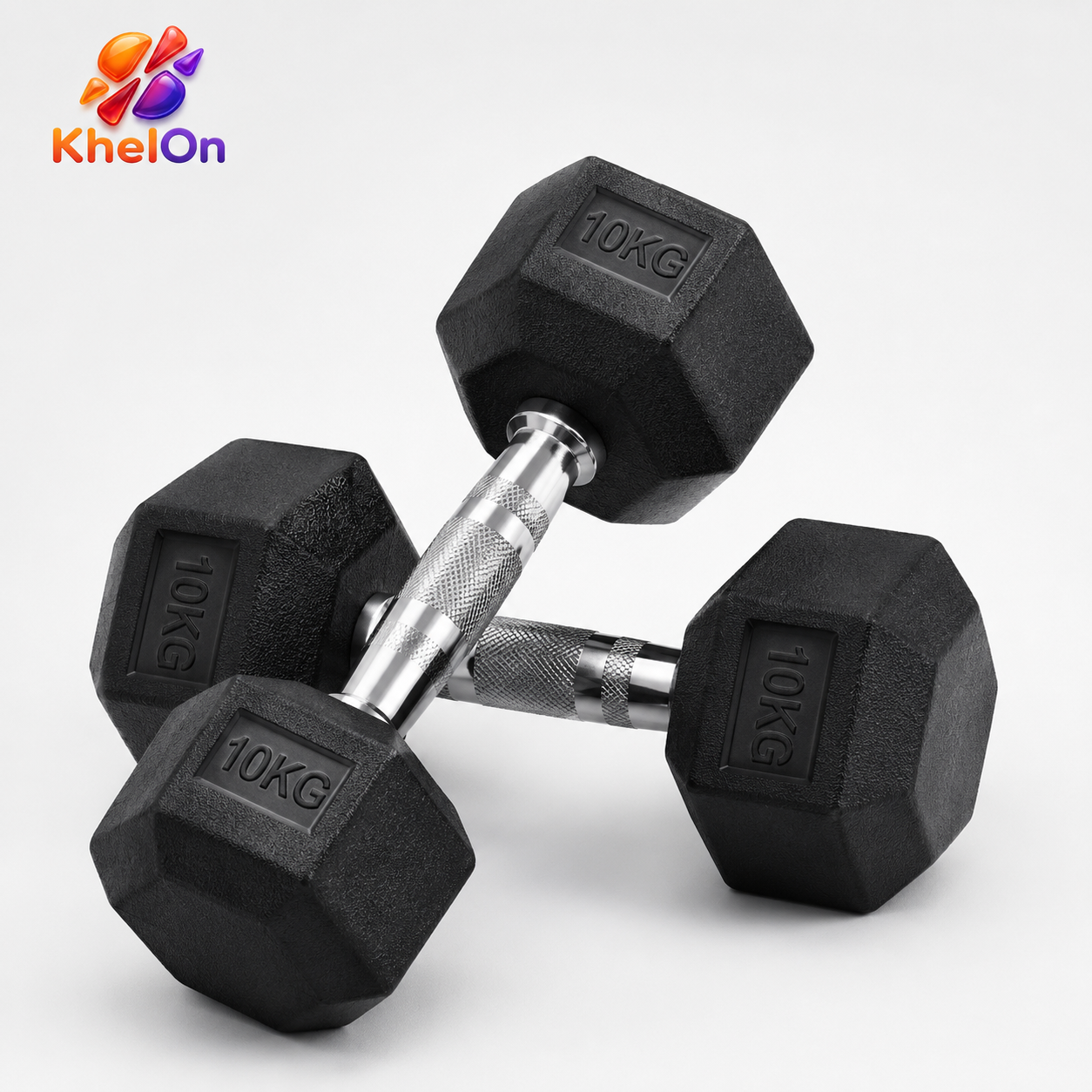 KhelOn Hexa Dumbbell 10 kg - SINGLE
