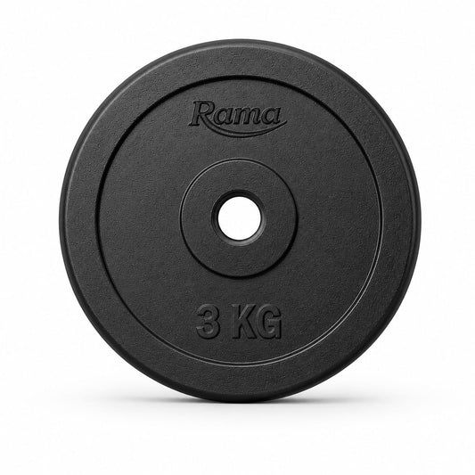 Rama All-Rubber Weight Plates - 3 KG (Set of 2)