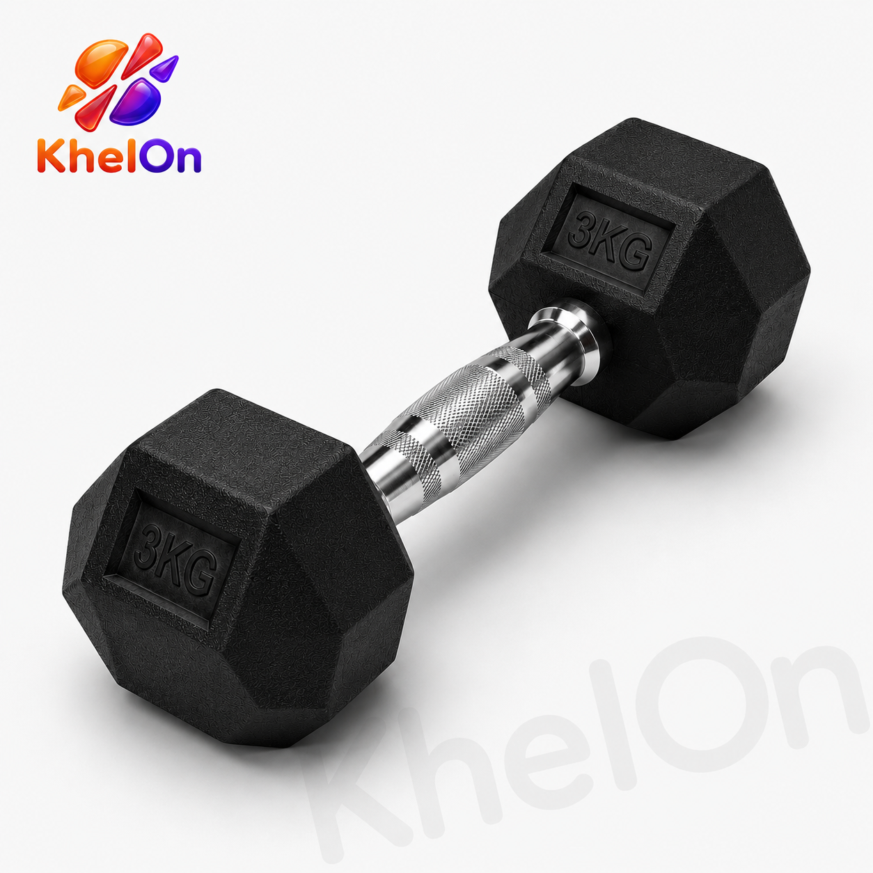 KhelOn 3 KG Hex Dumbbells Set