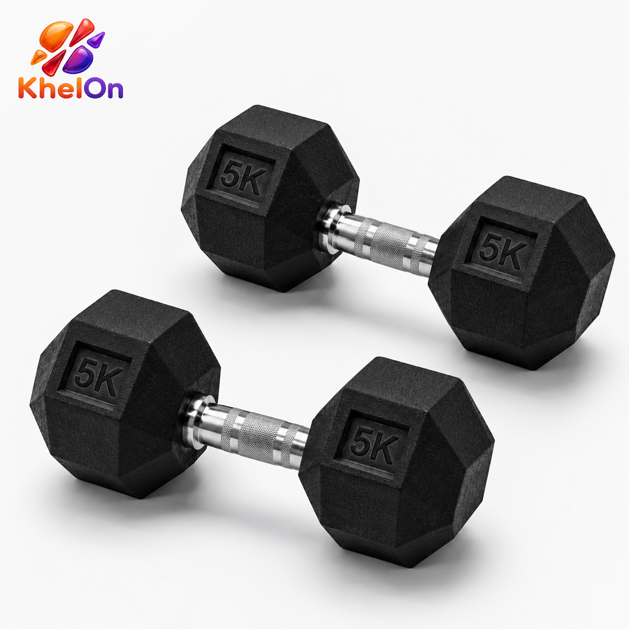 KhelOn 5 KG Hex Dumbbells Set