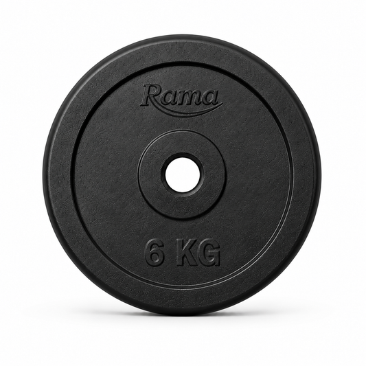 Rama All-Rubber Weight Plates - 6 KG (Set of 2)