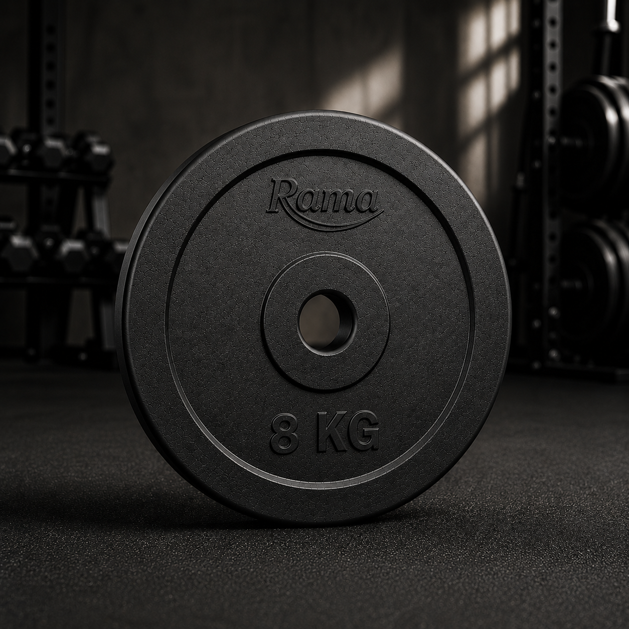 Rama All-Rubber Weight Plates - 8 KG (Set of 2)