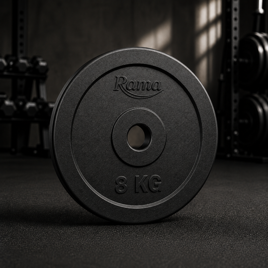 Rama All-Rubber Weight Plates - 8 KG (Set of 2)