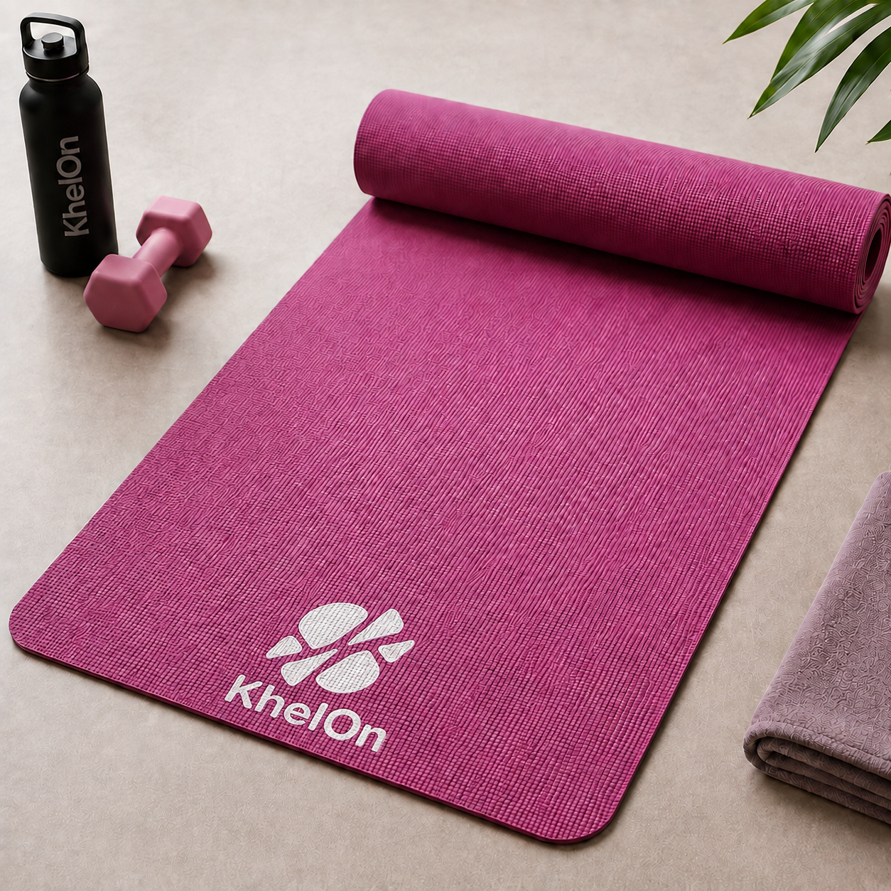 KhelOn TPE Yoga Mat - Pink*