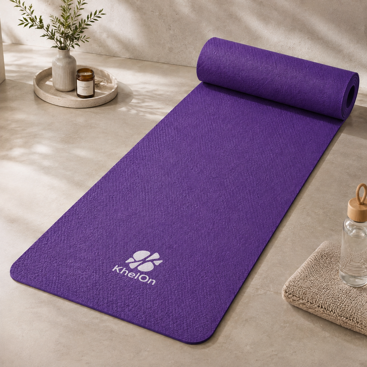 KhelOn TPE Yoga Mat - Purple*