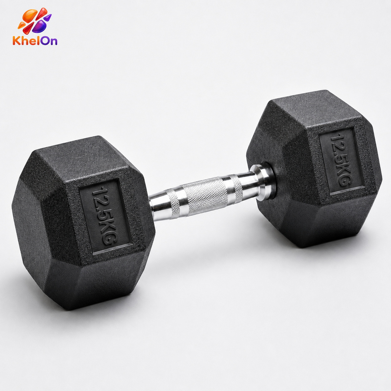 KhelOn 12.5 KG Hexa Dumbbell - Single Piece