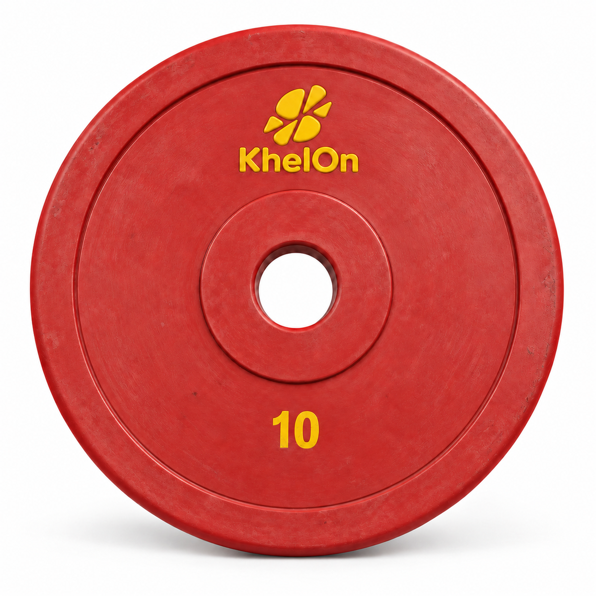 KhelOn All-Rubber Weight Plates - 10 KG (Set of 2)