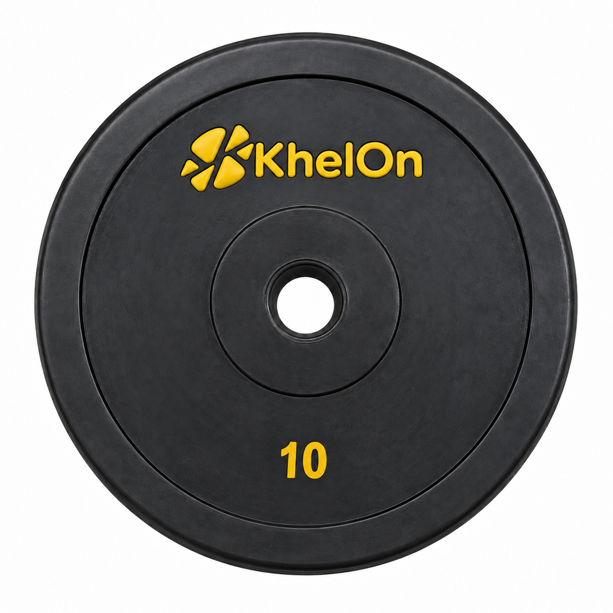 KhelOn All-Rubber Weight Plates - 10 KG (Set of 2)