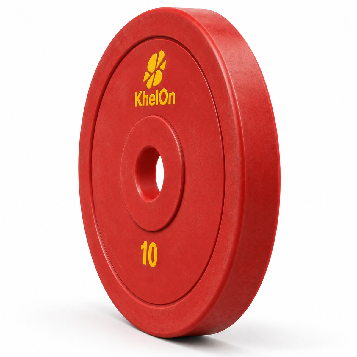 KhelOn All-Rubber Weight Plates - 10 KG (Set of 2)