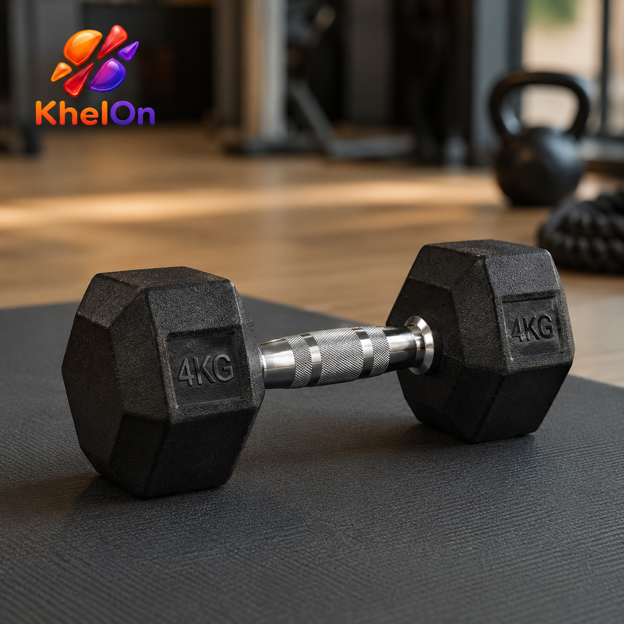KhelOn - Hex Dumbbles - 4 kg Set