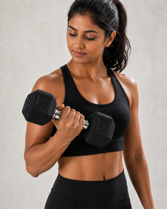 KhelOn Hexa Dumbbell 5 kg - Single Piece